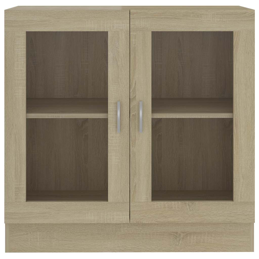 Vitrine Cabinet Sonoma Oak 82.5x30.5x80 cm Engineered Wood